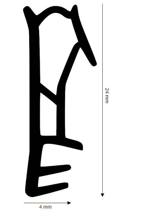 Holz-Fensterdichtung DH RF 5, 4mm Nut