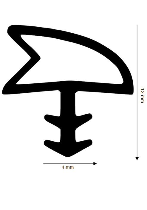 Holz-Zimmertürdichtung DH R-910