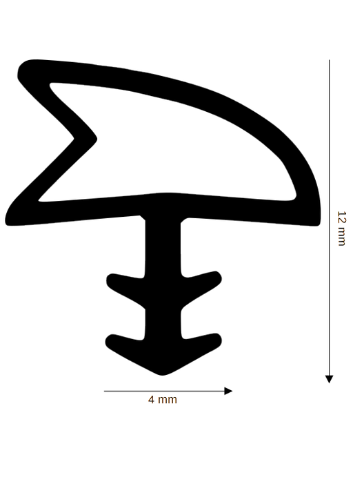 Holz-Zimmertürdichtung DH R-910