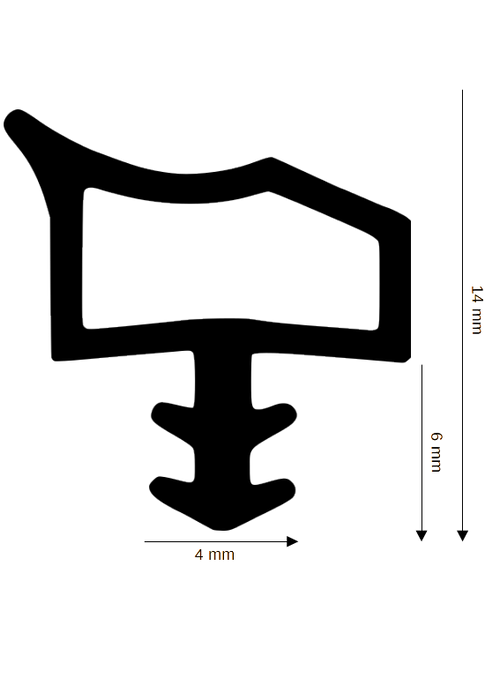 Holz-Zimmertürdichtung DH RT-2